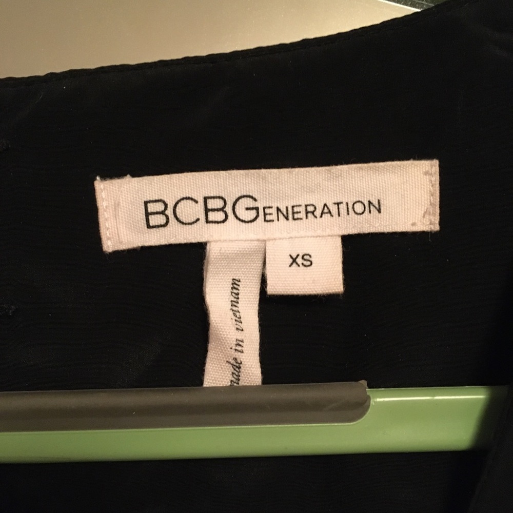 BCBGeneration Gold Sequin Sleeve Romper - Picture 4 of 6